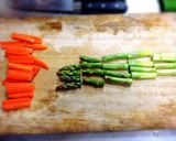 アスパラと人参の豚ロース巻き2胡麻味噌味作り方3写真