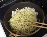 ランチに♡水菜と桜エビの和風焼きそば♡作り方4写真