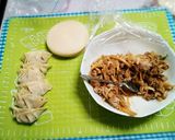 青椒肉絲の餃子皮包み揚げ作り方1写真