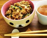 焼おにぎり味簡単小松菜小海老醤油炒飯作り方3写真