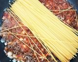 缶詰で簡単ミートソースワンポットパスタ。作り方4写真
