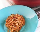 缶詰で簡単ミートソースワンポットパスタ。作り方12写真