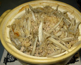 鶏そぼろとごぼうの炊き込みご飯（土鍋で）作り方5写真
