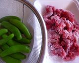 牛肉とスナップえんどうのオイスター炒め♪作り方2写真