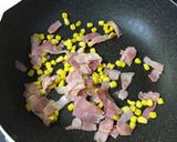 ベーコン&コーンでボリューム満点トースト作り方3写真
