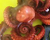 新鮮たこ☆明太マヨバジル添えサッパリ食べ作り方2写真