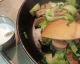 魚肉ソーセージで♪青梗菜のクリーム炒め作り方2写真