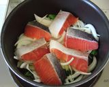 サーモンと野菜のピーナッツ蒸し♫作り方3写真