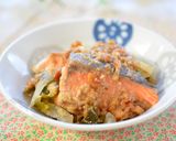 サーモンと野菜のピーナッツ蒸し♫作り方8写真