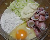 マヨネーズ in でふんわりお好み焼き作り方3写真