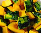 同時にカボチャ煮とかぼちゃサラダ作り方1写真