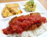 ぶりカツ丼プレート*トマトソース*作り方8写真