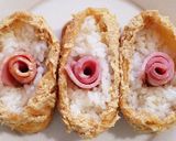 薔薇咲く3色いなり寿司簡単お弁当作り方6写真