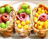 薔薇咲く3色いなり寿司簡単お弁当作り方7写真