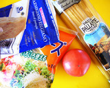 簡単☆定番☆トマトとチーズのパスタ作り方1写真