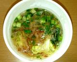 お湯を注ぐだけ❗キャベツとねぎのみそ汁作り方2写真