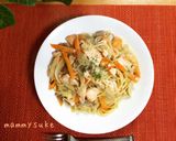 うどんやパスタにも!具沢山鮭のクリーム煮作り方5写真