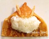 兜いなり寿司①簡単お弁当キャラ弁誕生日作り方6写真