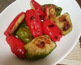 おからでヘルシー＊緑と赤ピーマンの肉詰め作り方9写真
