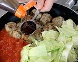 キャベツとミートボールのトマトソース煮作り方4写真