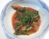 サラダほうれん草とイチゴの炒め物作り方5写真