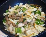 鉄分吸収アップ！ニラレバチキン炒め作り方4写真