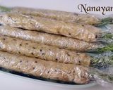 無塩料理☆アスパラの肉巻風蓮根つくね焼き作り方4写真