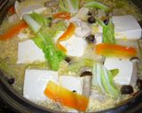 鶏のﾑﾈ肉と豆腐とろっと煮作り方3写真