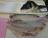 黒鯛 (チヌ)半身でムニエルとあら煮作り方1写真