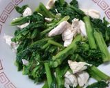 簡単 菜の花と レンジで蒸し鶏の 和え物作り方7写真
