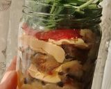 サラダほうれん草と焼き生椎茸ジャーサラダ作り方6写真