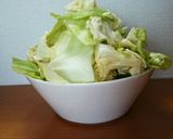 レンジで簡単！まるっと柚子で蒸しキャベツ作り方2写真