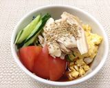塩鶏を使ってサラダうどん作り方2写真