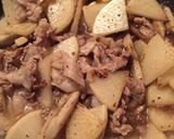 節約簡単!豚こま肉と根菜のゴマ風味炒め煮作り方5写真