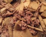 節約簡単!豚こま肉と根菜のゴマ風味炒め煮作り方6写真