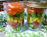 野菜ジュースのゼリー入りジャーサラダ♪作り方5写真