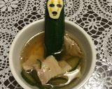 緑にイメチェン？胡瓜でカオナシ ジブリ作り方4写真