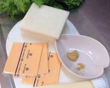 わさび菜とチェダーチーズのサンド作り方1写真