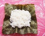 ✿ミニサイズ可愛いうさぎデコおにぎらず✿作り方1写真