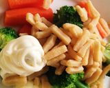 細切り高野豆腐のマヨドレ温野菜サラダ作り方3写真