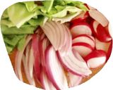 ラディッシュ・揚げ野菜入りジャーサラダ♪作り方2写真