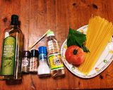 大葉とトマトの冷やしパスタ作り方1写真