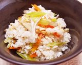 絶品春の味ＤＥ若ごぼう炊き込みごはん作り方6写真