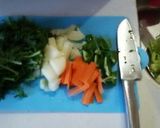 春菊入りヘルシー生姜焼き(野菜炒め風)作り方1写真