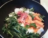 春菊入りヘルシー生姜焼き(野菜炒め風)作り方2写真