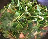 水菜たっぷり長ネギで作る親子丼作り方3写真