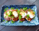新玉たっぷり！和風チキンハンバーグ♪作り方3写真