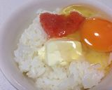 手抜き！たらこバター卵かけごはん作り方1写真