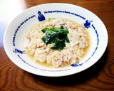 簡単♪豆腐と豚ミンチのレンチン蒸し♬作り方5写真