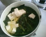 朝食に♪　簡単　ほうれん草 豆腐の味噌汁作り方4写真